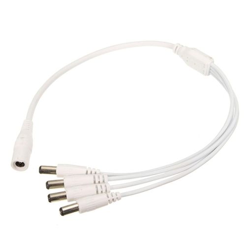 Universal DC 1 to 4 Power Splitter Cable 5.5x2.1mm For CCTV Security Surveillance System