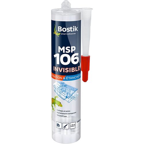 Bostik Mastic MSP 106 hybride polymères colle & joint, 100% Transparent,Collage  Souple à prix pas cher