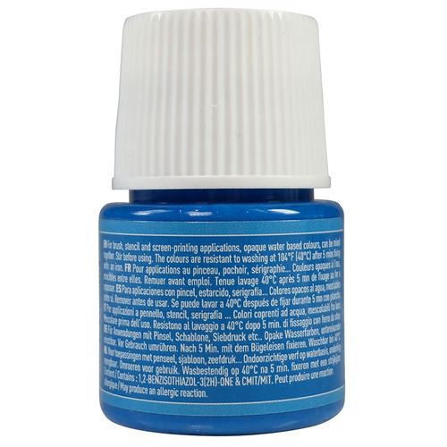 Pebeo Peinture textile Setacolor opaque - Bleu ciel - 45 ml pas