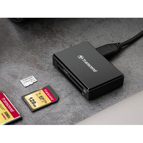 Transcend Lecteur de cartes USB 3.1 Gen1 SDXC/SDHC UHS-I, microSDXC/SDHC  UHS-I -CompactFlash à prix pas cher