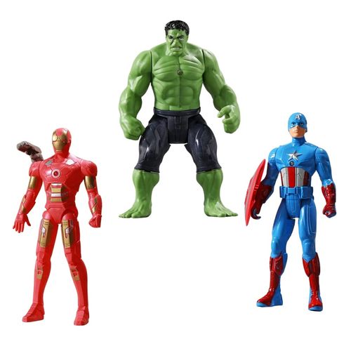 Generic Avengers Marvel Action Figurines, Iron man, hulk, captain America,  en pvc lot\3pcs à prix pas cher