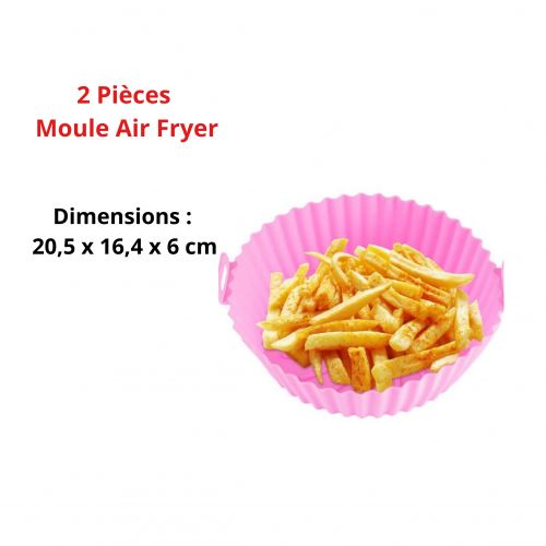 Generic 2Pcs Moule Air Fryer en Silicone,Panier