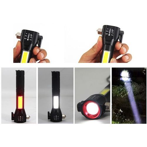 1 torche de secours LED COB, coupe-ceinture, marteau de sécurité