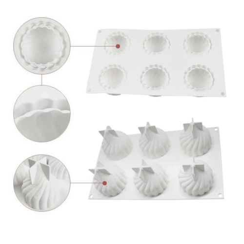 Moule Silicone Bougie, 6 Cavités Moule Bougie, Blanc Moules pour Bougies,  Stéréo 3D Moule a Bougie, Moule Bougie Silicone Convient pour Fabrication