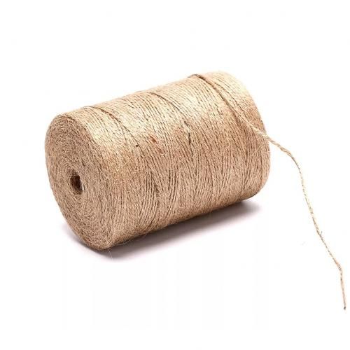 Generic Bobine de ficelle de Jute Vintage, 500g,2mm, naturel, artisanat,  couture à prix pas cher