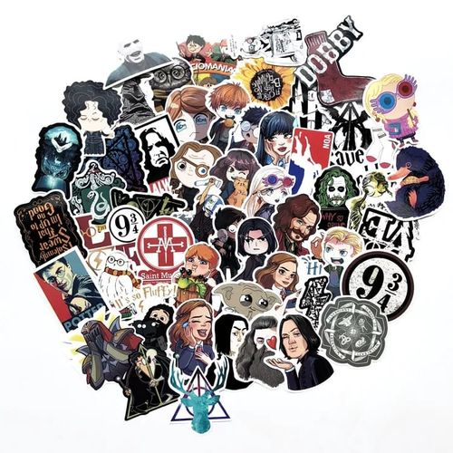 product_image_name-Generic-Autocollants de dessin animé harry potter, étiquette étanche, pour bagages, Skateboard, guitare BY AMIX-2