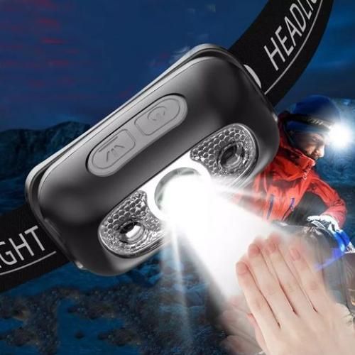 Generic Mini lampe frontale LED Rechargeable,détecteur de mouvement pour  camping et pêche, à prix pas cher