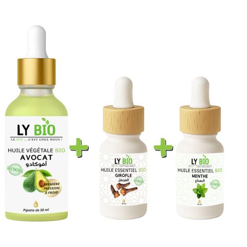 product_image_name-LY BIO-PACK HUILE AVOCAT 50ml - PIPETTE + HUILE ESSENTIEL GIROFLE 10ML + HUILE ESSENTIEL MENTHE 10ML-1
