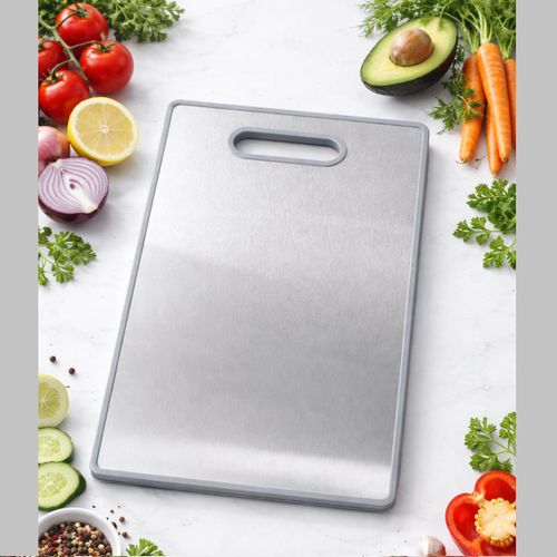 product_image_name-Generic-لوح تقطيع مزدوج الجوانب من الفولاذ المقاوم للصدأ للطهي، اللحوم، الخضراوات، الفاكهة، مزود بمقبض، سهل التنظيف-2
