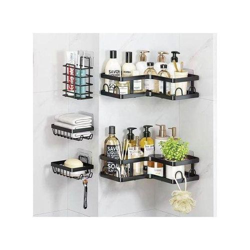 product_image_name-Generic-Lot de 5 étagères de douche, organiseur de douche adhésif, rangement mural de douche en acier inoxydabl-1