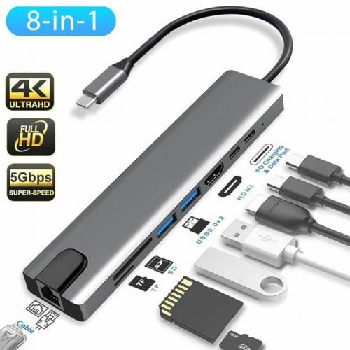 Generic Adaptateur USB C Vers HDMI 4K 30 Hz / USB 3.0 / USB 3.1 Type C -  Prix pas cher