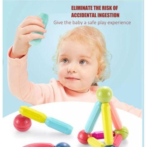 product_image_name-Generic-Jeu de Construction Bâtonnets et boules magnétiques pour Enfants, 100Pcs-3