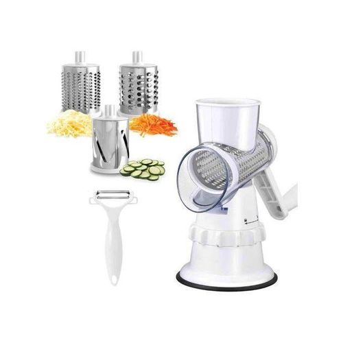 product_image_name-Generic-Râpe 3en1, Trancheuse Manuelle avec 3 Lames en Acier Inoxydable + Éplucheur-1