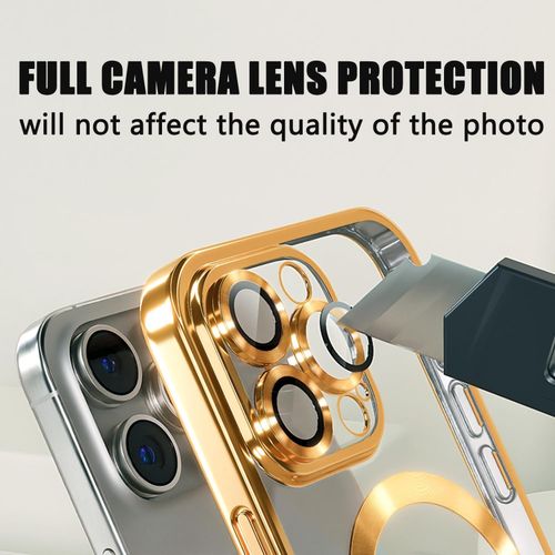 product_image_name-Case-Coque Transparent pour iPhone 14 Pro Max Magsafe Gold - Étui de luxe magnétique avec Protetion Camera pour IPhone 14 Pro Max-4