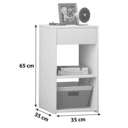 product_image_name-Generic-Table de nuit Table d’appoint, Table de chevet Bois MDF Blanc-3