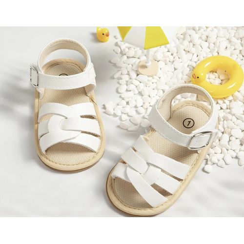 Generic Sandale blanche en cuir pour bebe fille de tres bonne qualite chaussures a semelle en caoutchouc a prix pas cher Jumia Maroc