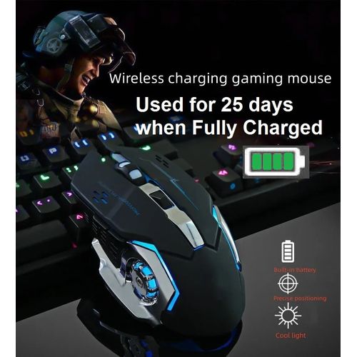 Souris d'ordinateur Bluetooth sans fil RVB, souris de jeu