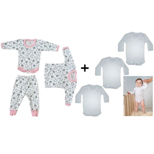 Generic 6 5 Cadeau Pack 6 piece Bebe sous vetements 5 body et pantalon pyjama