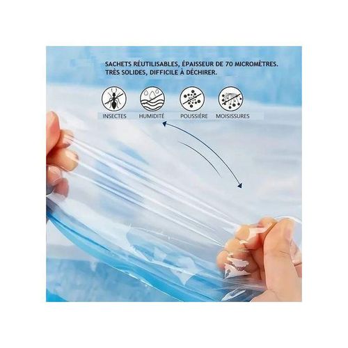 product_image_name-Generic-Pack 5 Sac de rangement pour voyage avec pompe, sac sous vide stockage vêtement réutilisables.-4