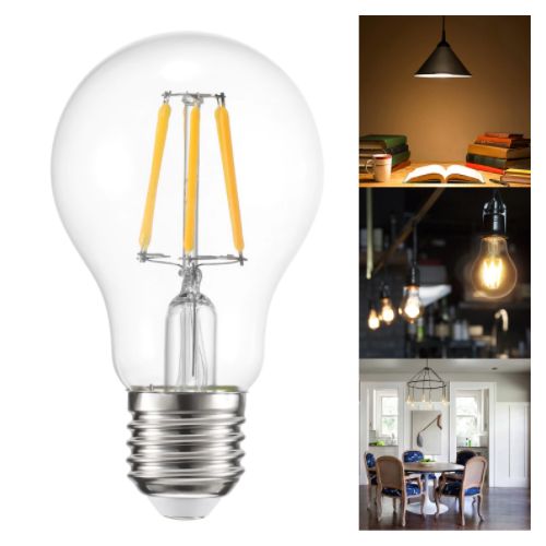 2 pcs Lampes rétro , ampoule E27 , LED, lampe Vintage pour décorations, LED  transparente Edison, ampoule à Filament givré