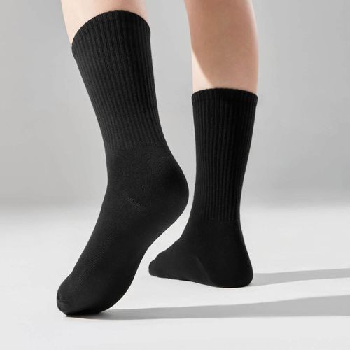 product_image_name-Generic- 12 paires chaussettes longues sport et travail unisexes noires et blanc-3