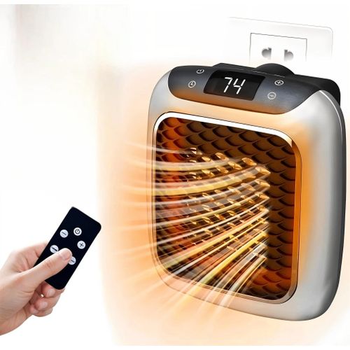 Generic Mini Chauffage Électrique Portable avec Télécommande