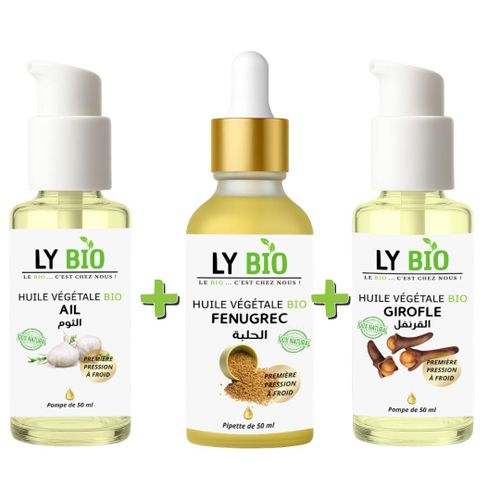 product_image_name-LY BIO-PACK HUILE AIL 50ML - POMPE + HUILE FENUGREC 50ML - PIPETTE + HUILE GIROFLE 50ML - POMPE-1