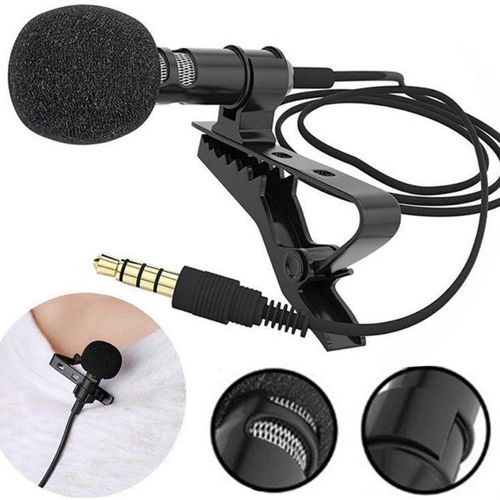 Generic Microphone de cravate professionnel,Portable, Externe, 3.5mm à prix  pas cher