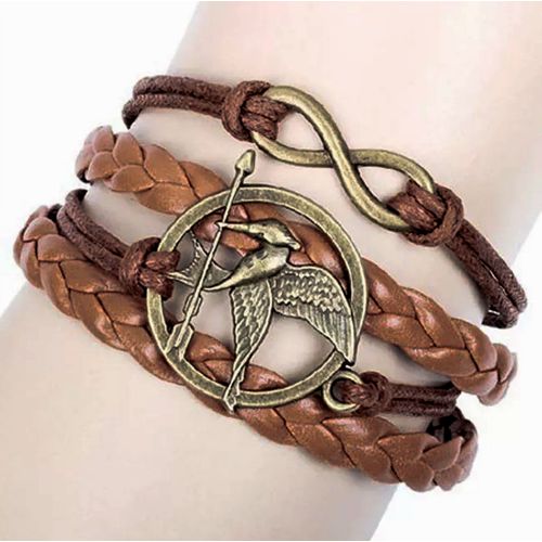 product_image_name-Generic-Bracelet Hunger Games infini Ridicule Bird infinity marron pour homme et femme-5