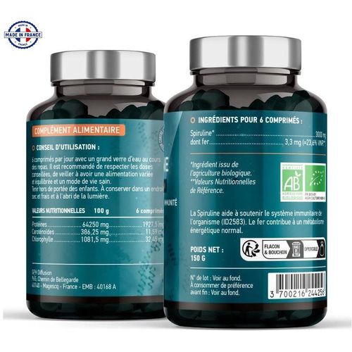 product_image_name-gph diffusion-Spiruline Bio 500 mg – boite de 300 comprimés  origine Île de Hainan Provenance France-2