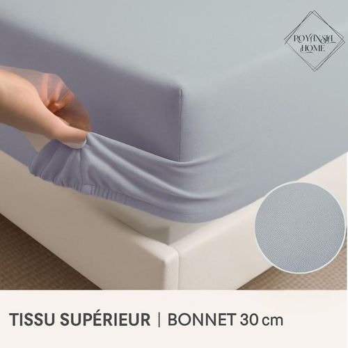 product_image_name-Generic-Drap-Housse 140x200 cm + 2 Taies d’Oreiller – Confort Doux & Pratique – Tissu Résistant - Blanc-4