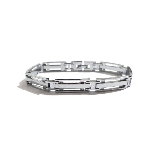 product_image_name-Generic-Bracelet En Acier Inoxydable Argenté Unisex Reglable-1