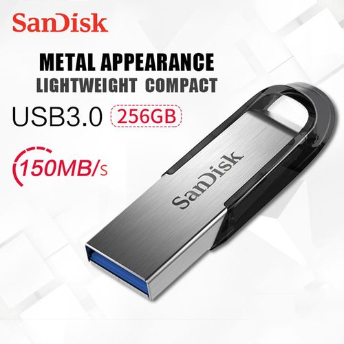 Sandisk Clé USB 3.0 Ultra Flair 256 Go allant jusqu'à 150 Mo/s à