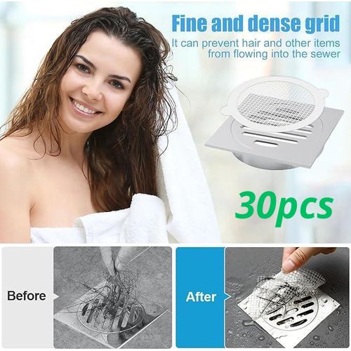 product_image_name-Generic-Bouchon de filtre à cheveux jetable,30 pièces, pour évier de salle de bains, filtre autocollant, filtre Anti-blocage pour cheveux, accessoires de cuisine et de salle de bains-5