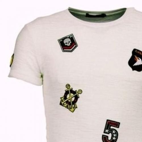 John H تي شيرت مرقع رجال - أبيض - image 3