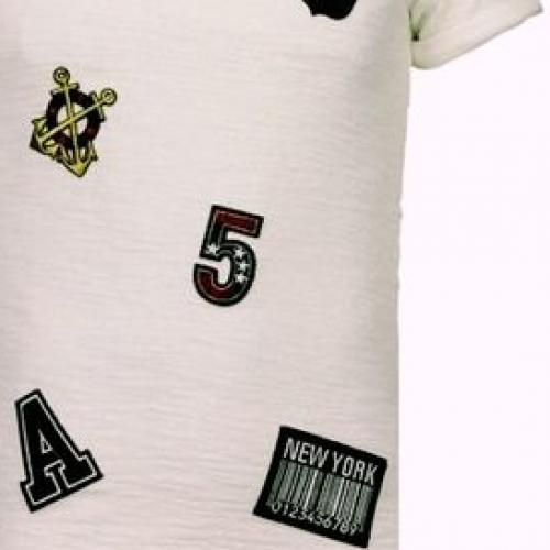 John H تي شيرت مرقع رجال - أبيض - image 4