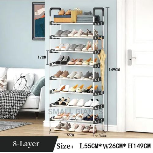 product_image_name-Generic-أرفف أحذية من 8 مستويات، خزانة أحذية، حامل أحذية لـ 56 زوجًا-1