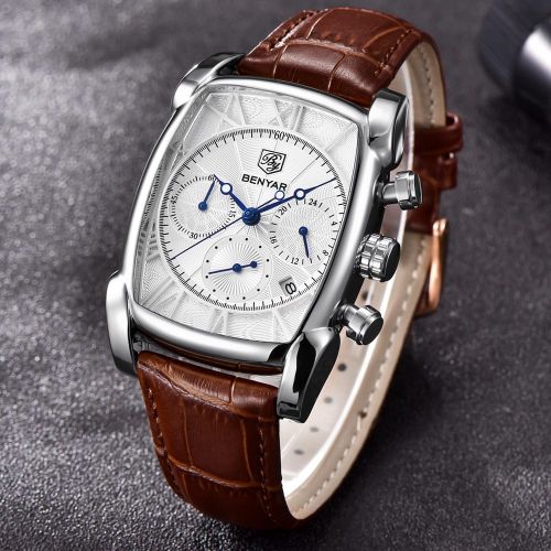 Benyar Montre Bracelet cuir Quartz Pour Hommes Etanche Chronographe Originale a prix pas cher Jumia Maroc