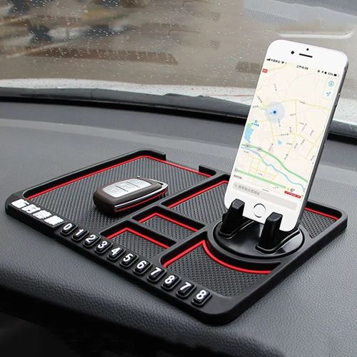 Accessoire téléphonie pour voiture X Autohaux Voiture Téléphone Support Antidérapant  Tableau Bord Téléphone GPS Fixation Tapis- Orange