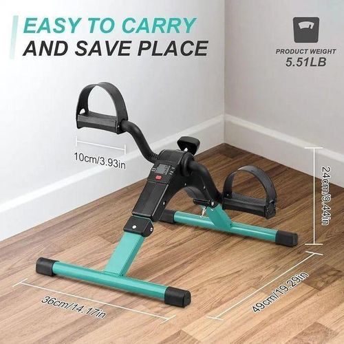 product_image_name-Generic-Mini Vélo d’Appartement Pliable Noir & Argent – Compteur LCD Multifonction-8