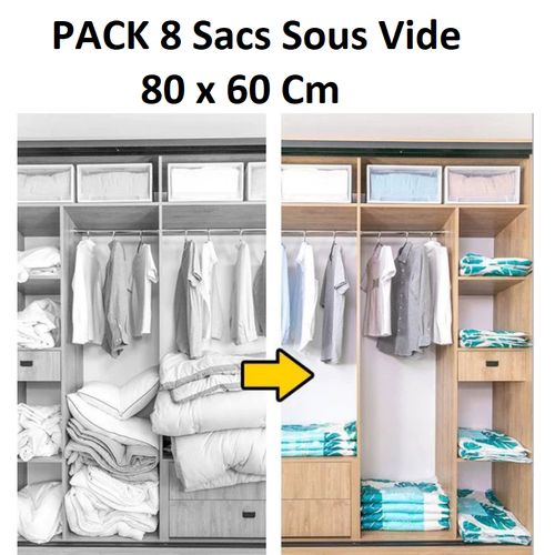 Generic Deux Sacs de Rangement pour vêtements Armoire Sacs Sous