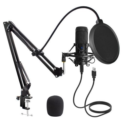 Microphone de studio, carte son, kit de micro, compatible avec PC