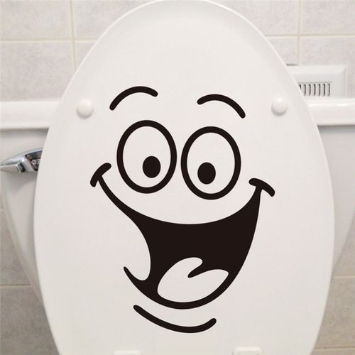 product_image_name-Generic-stickers décoration wc Décoratif 3D pour salle de bain, Smily Face autocollant mural-1