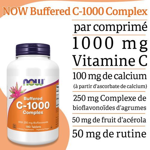 product_image_name-Now Food-Buffered C-1000 Complex Vitamine C , 1.000mg , 180 Comprimés-3