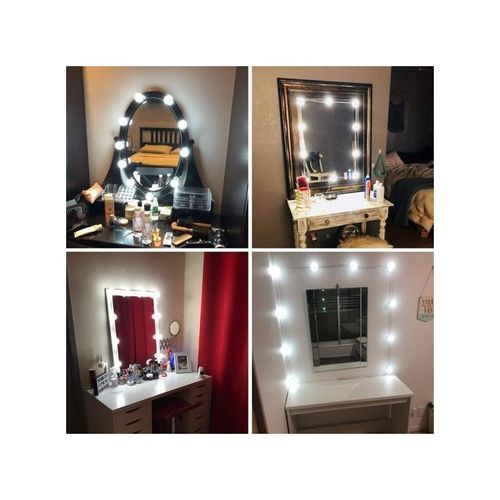 LED Miroir Coiffeuse 10 Ampoules, Lumière 3 Couleurs et 10