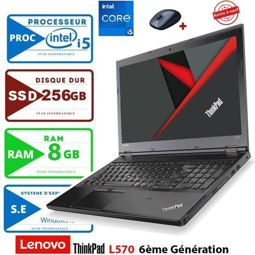product_image_name-Lenovo-لابتوب ثينك باد L570P I5 الجيل السادس 8 جيجابايت 256 جيجابايت SSD AZERTY + فأرة - مُجدد-1