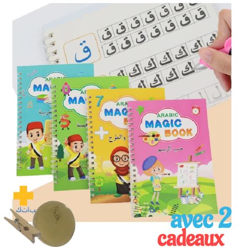 Generic Pack de 4 Cahier Magique outil pratique pour une écriture parfaite  Avec 2 cadeaux à prix pas cher