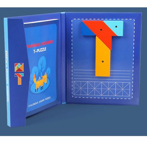 Livre de Puzzle Tangram - Bleu