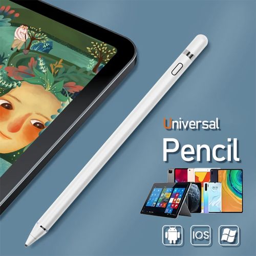 Écran tactile stylo tablette stylet dessin crayon capacitif universel pour  Android - iOS tablette de téléphone intelligent (blanc)