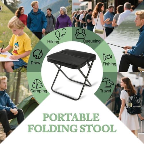 product_image_name-Generic-chaise portable d'extérieur pour le camping, les voyages, les pique-niques et la pêche - Tabouret-banc pliable pour le métro-2